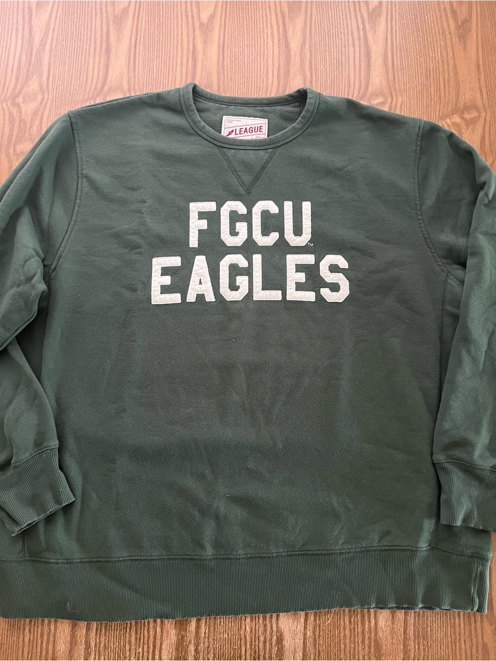 FGCU Eagles Dark Green Crewneck Sweatshirt with White Lettering size 2XL